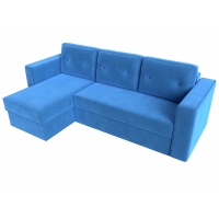 Угловой диван Принстон (велюр голубой) - Изображение 1